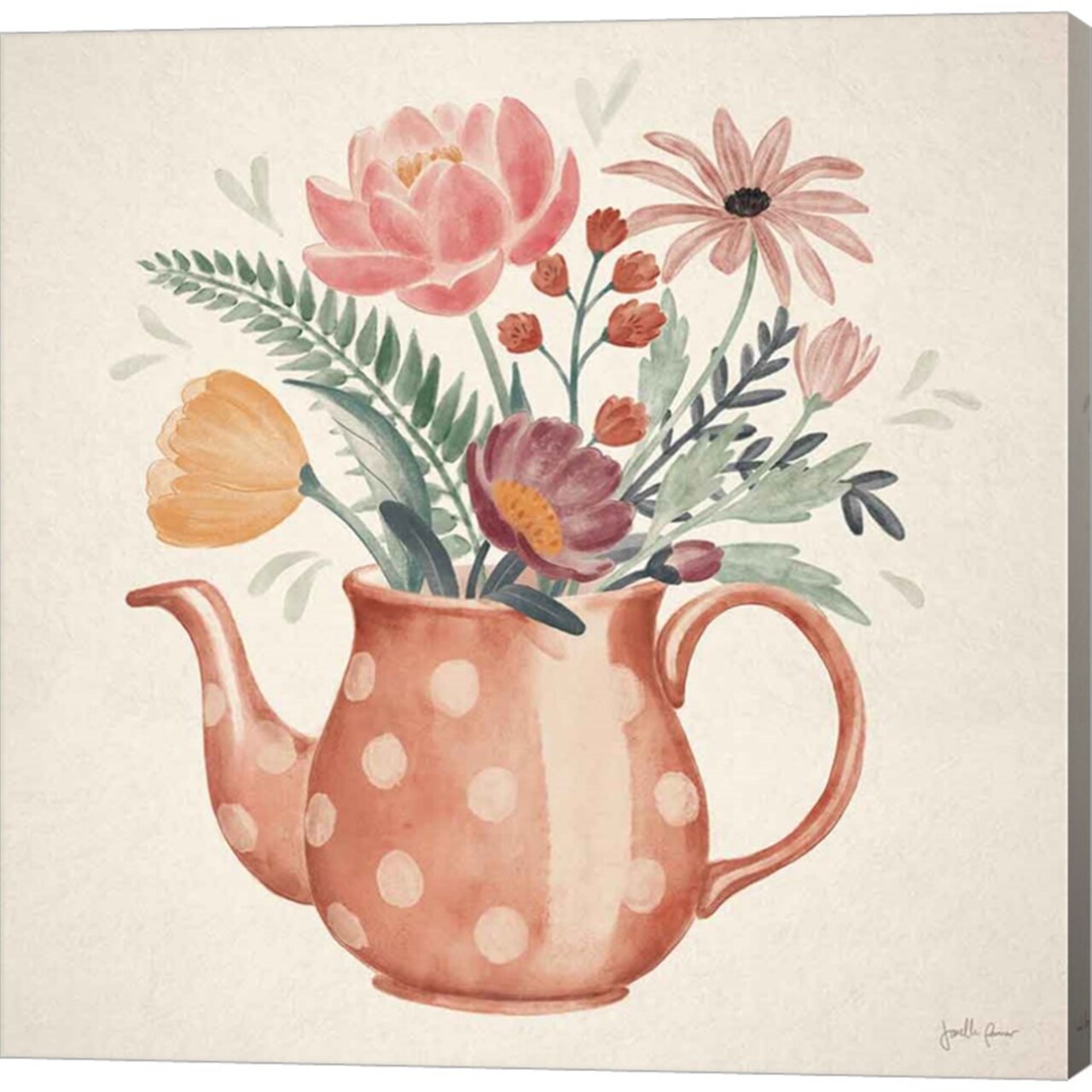 Cottage Botanical IX by Janelle Penner 12" x 12" Canvas Wall Art